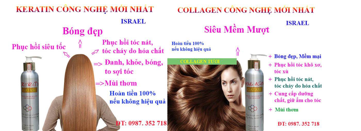 keratin collagen hồi phục tóc